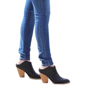 Dolce Vita Black Leather Ankle Boots Mules